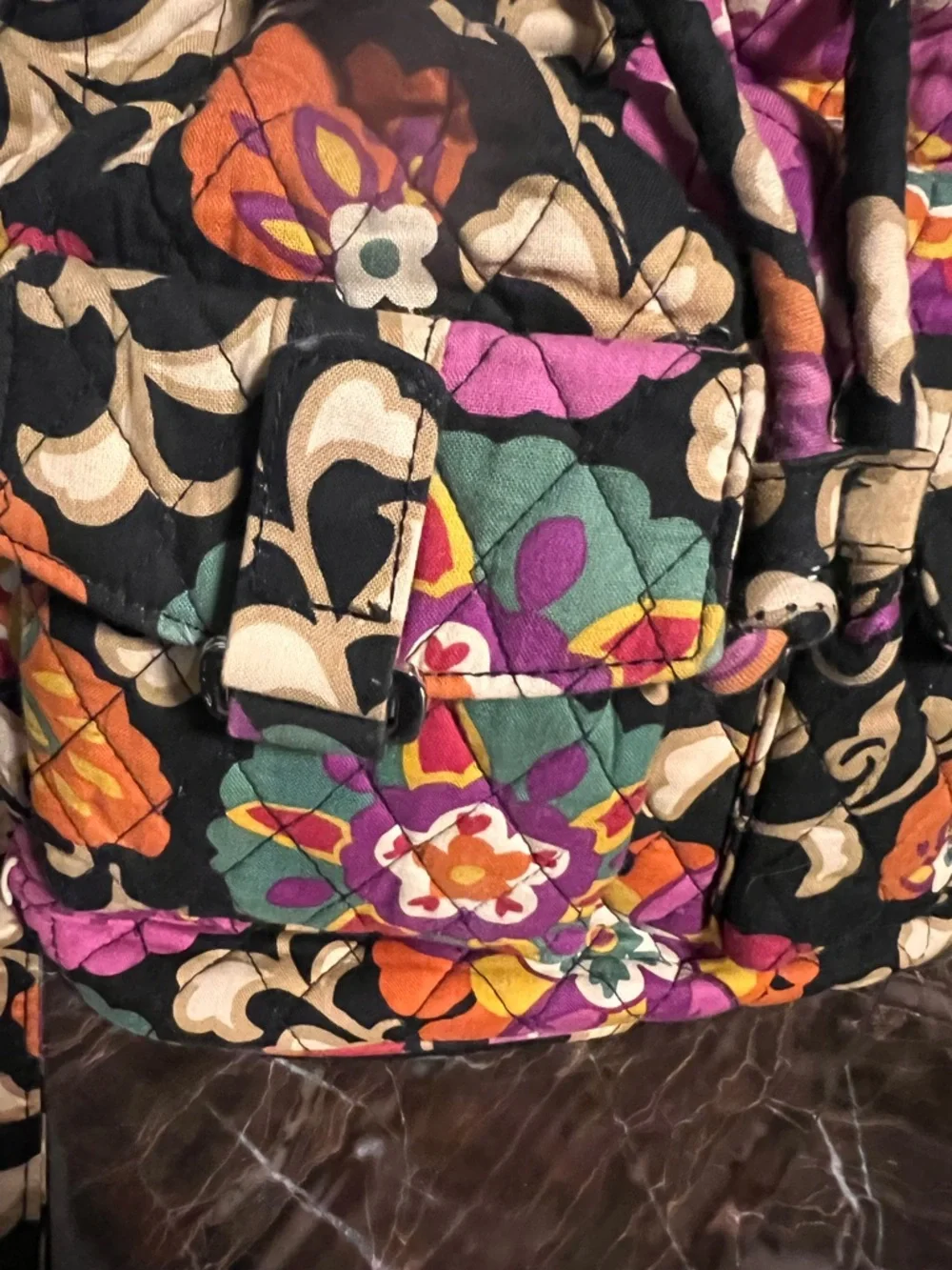 Vera Bradley quilted drawstring